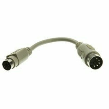 SWE-TECH 3C PS/2 to AT Keyboard Adapter, MiniDin6 PS/2 Female to Din5 AT Male, 6 inch FWT10I5-012HF
